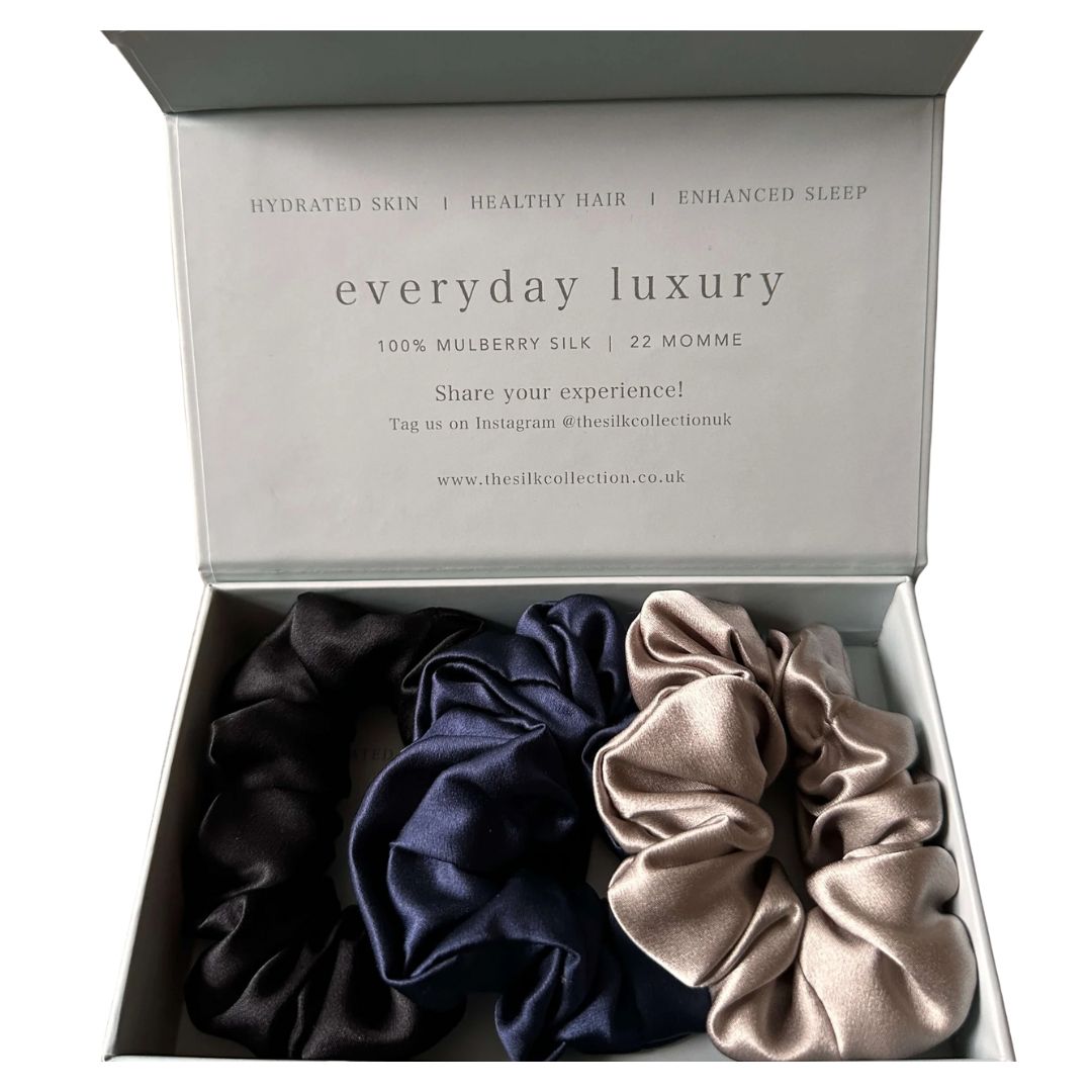 Classic Silk Scrunchies Set of Three