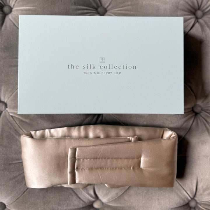 Silk adjustable sleep mask gift box