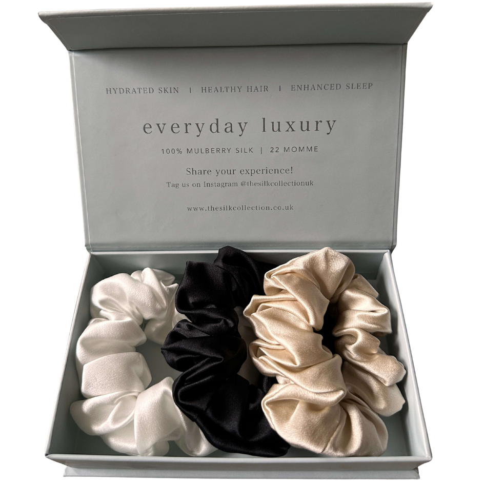 Classic Silk Scrunchies Set of Three