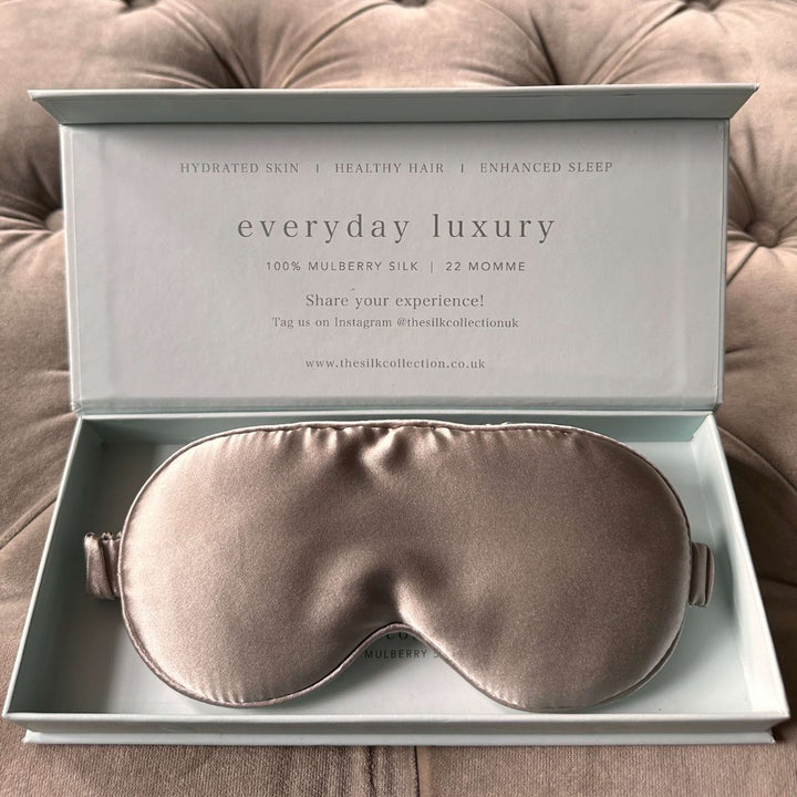 oyster grey silk eye mask sleep mask