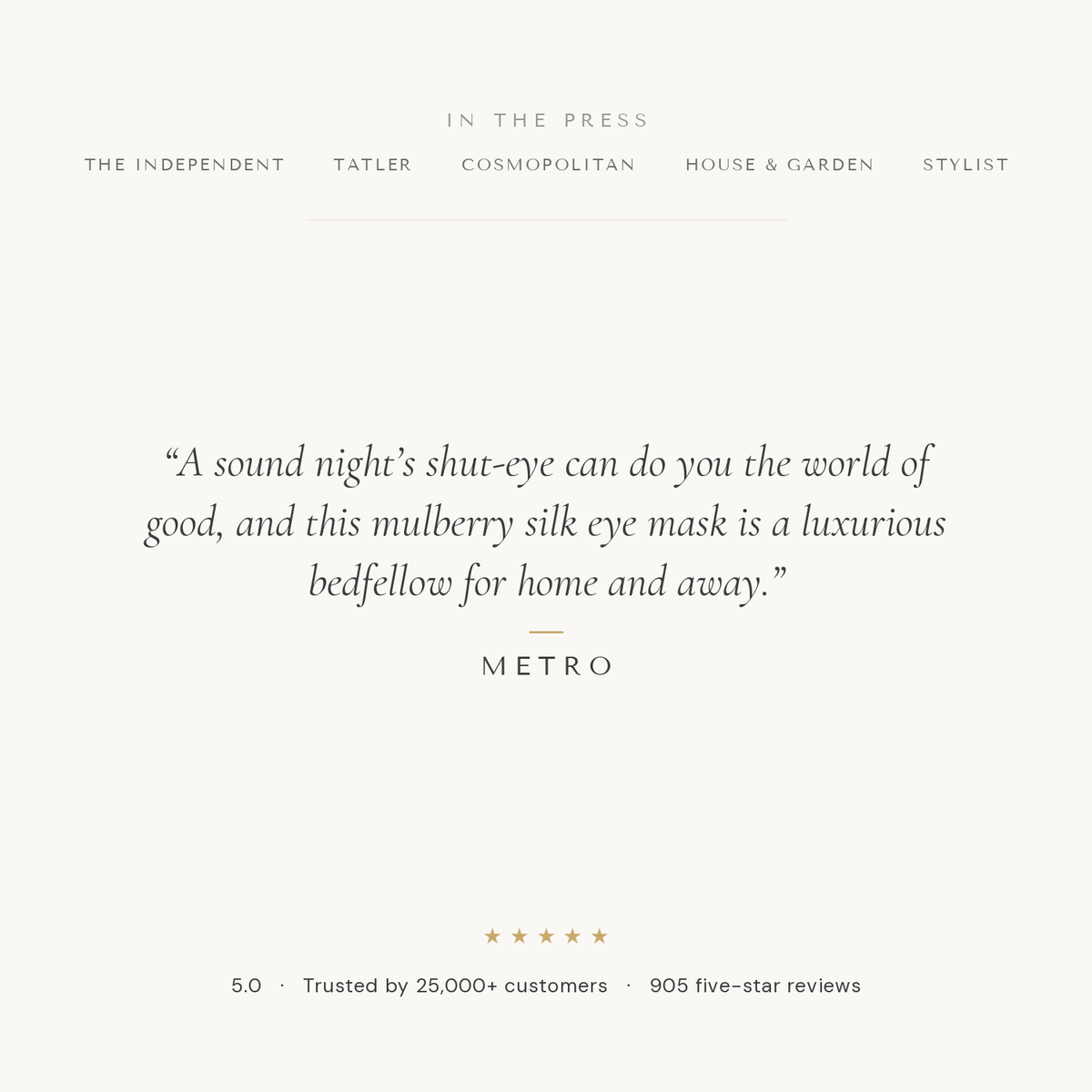 Metro press quote: a sound night&