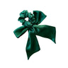 Emerald green multi-way silk bow scrunchie, limited edition 100% mulberry silk scarf scrunchie for Christmas