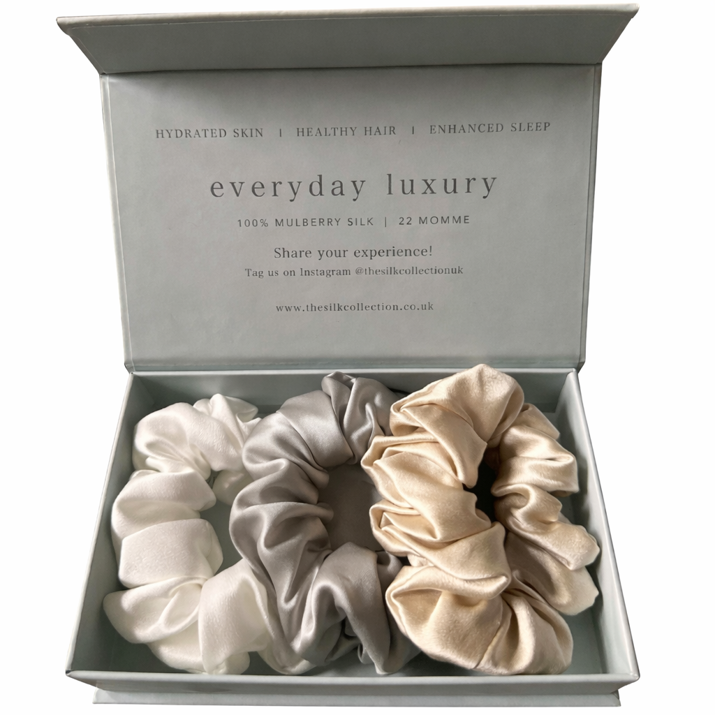 Classic Silk Scrunchies Set of Three