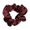 Classic silk scrunchie in Maroon, 100% mulberry silk