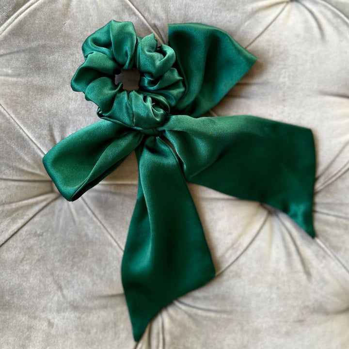 The Multi-Way Silk Bow Scrunchie - Christmas Edition