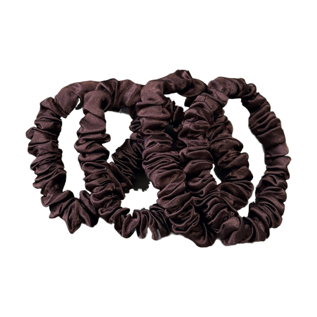 Espresso silk hair ties, limited edition autumn colour