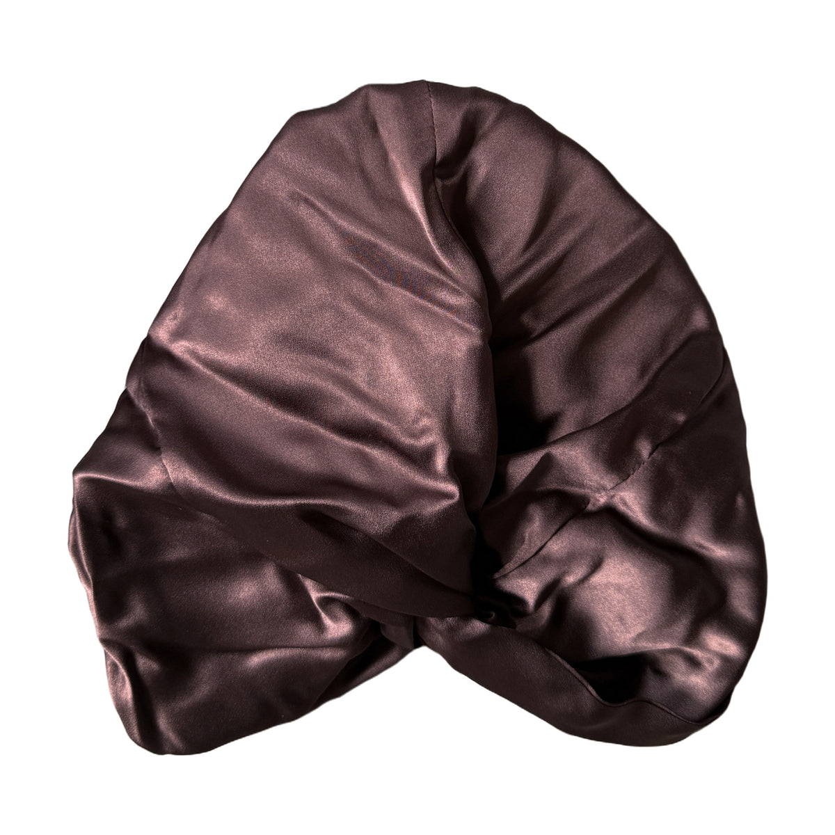 Silk hair bonnet in Espresso, 100% mulberry silk