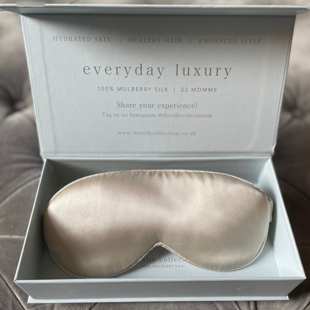Champagne Silk Eye Mask Gift Box