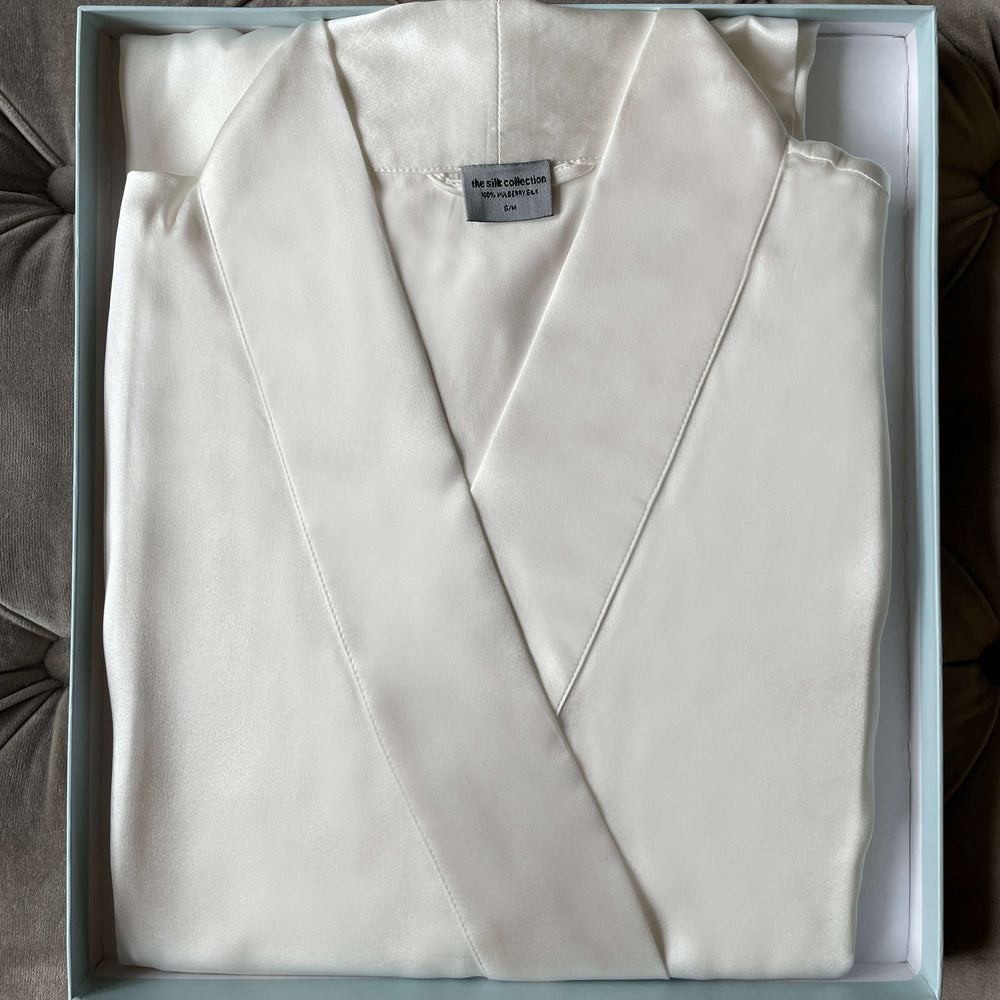 White Silk Robe for Brides